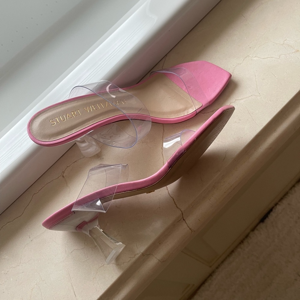 Stuart Weitzman Clear Slide Sandal. - image 2